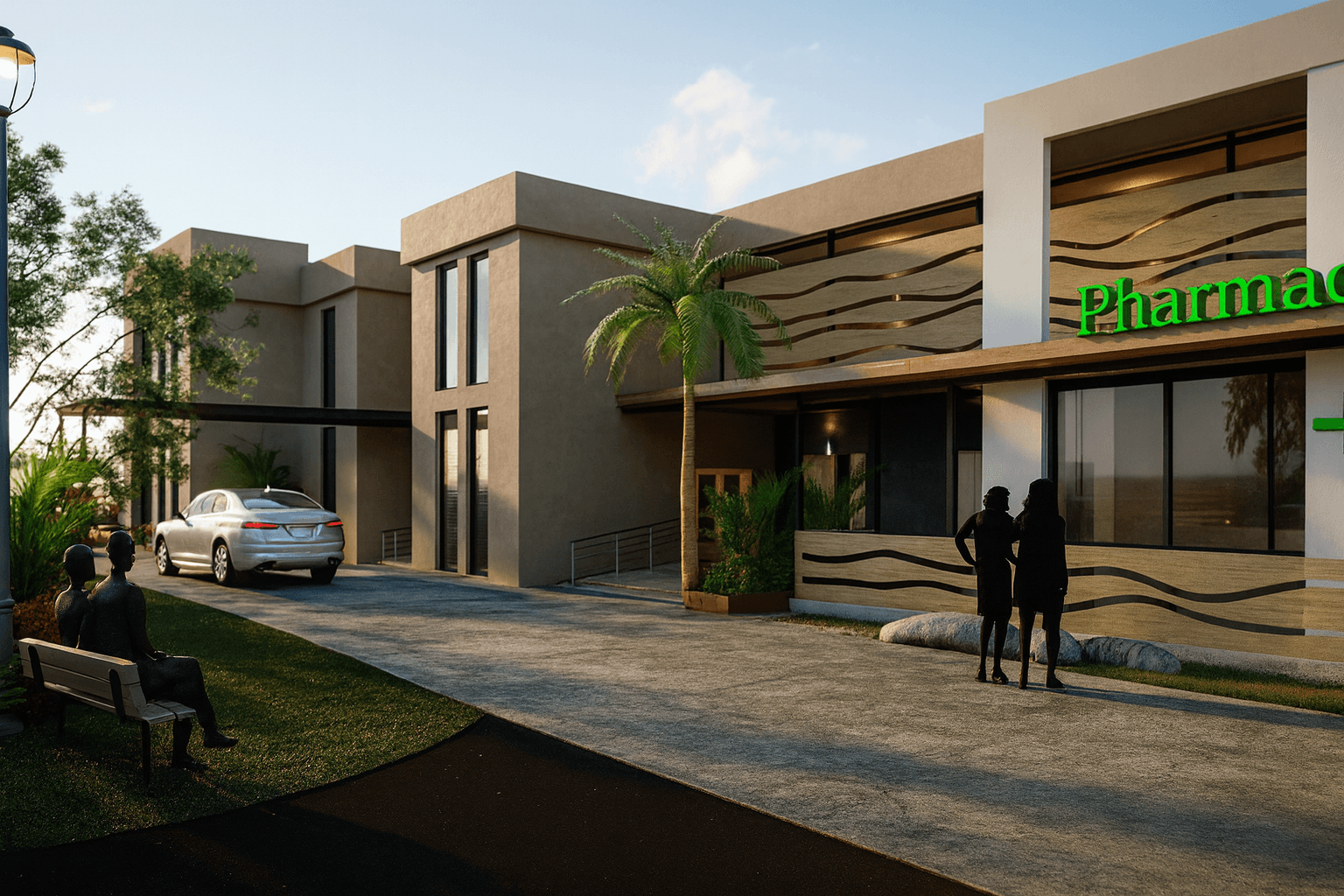 La matière guide la lumière.